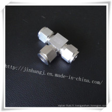 Trois têtes en acier inoxydable Tube Fitting Pipe Fitting Three Ferrule